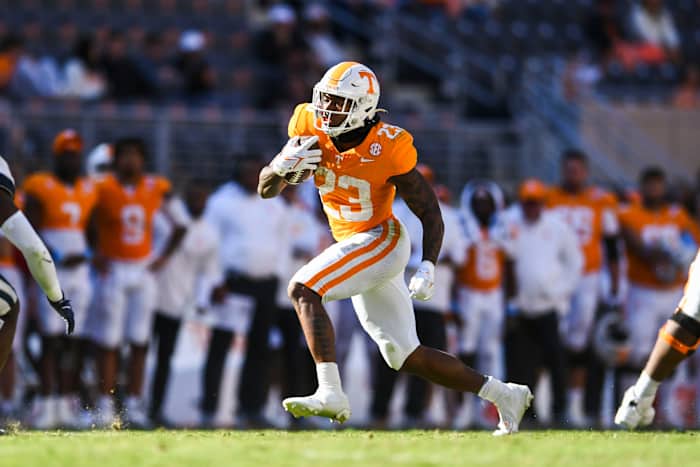 Tennessee Volunteers RB Cameron Seldon during the win over UConn. (Photo by Angelina Alcantar of the USA Today Network)w